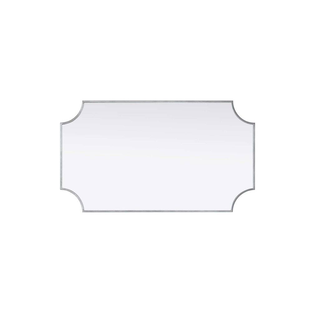 Alt View 1. Elegant Kitchen and Bath - Notched Metal Mirror 24x42 inch in Silver - Silver.