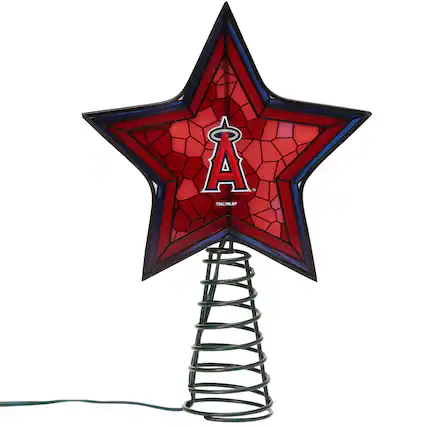 Front. The Memory Company - Los Angeles Angels Mosaic Tree Topper - Multicolor.