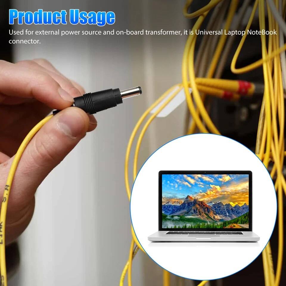 Product Usage

Used for external power source and on-board transformer, it is Universal Laptop Notebook connector.