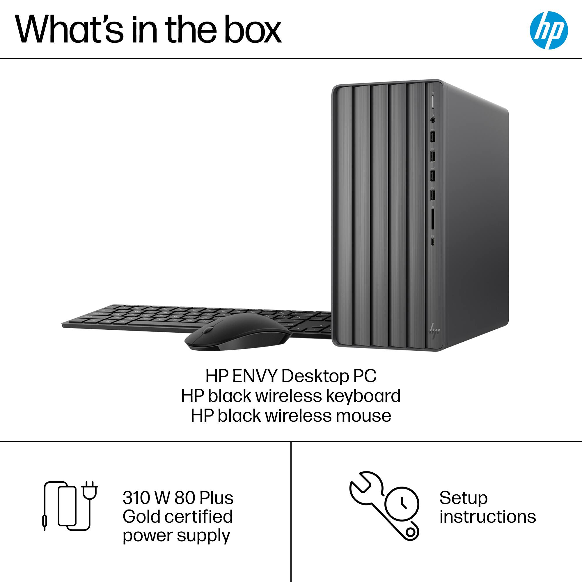 HP Envy Desktop Intel Core I5 12GB Memory 1TB SSD Black 