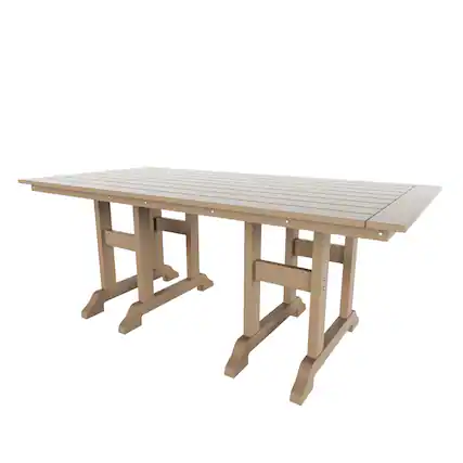 Front. WestinTrends - WestinTrends Malibu 71" Outdoor Patio Dining Table - Weathered Wood.