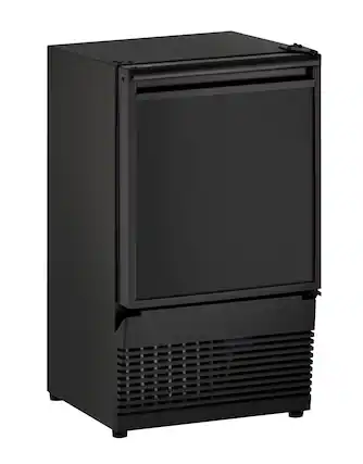 Angle. U-Line - 14" 23-lb Ice Maker - Black.