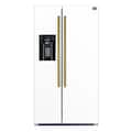 Forno Appliances - 36 in. Wide Salerno 20 Cu. Ft. Side-by-Side Counter-Depth Refrigerator with Ice and Water Dispenser - White