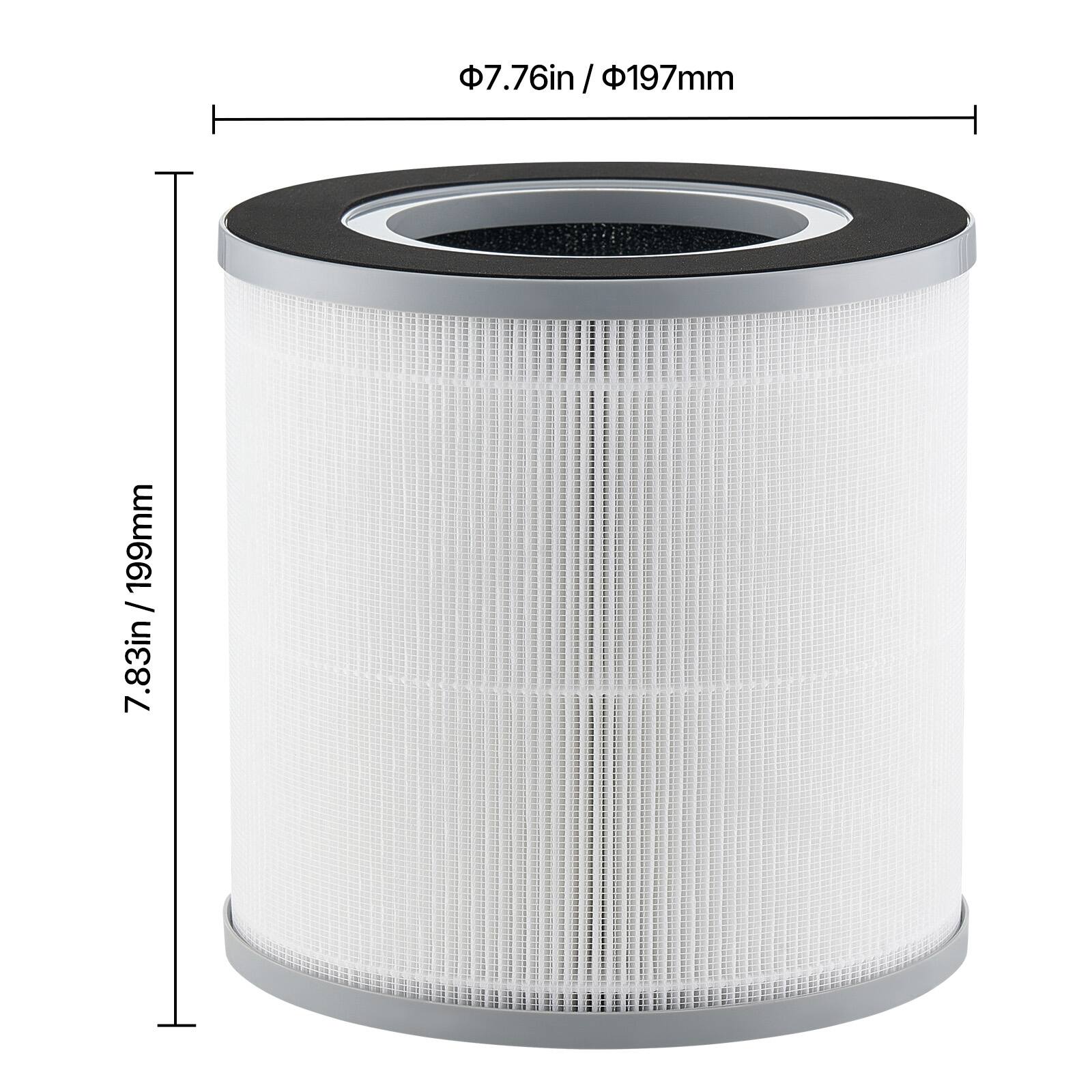 Φ7.76in / 197mm  
7.83in / 199mm