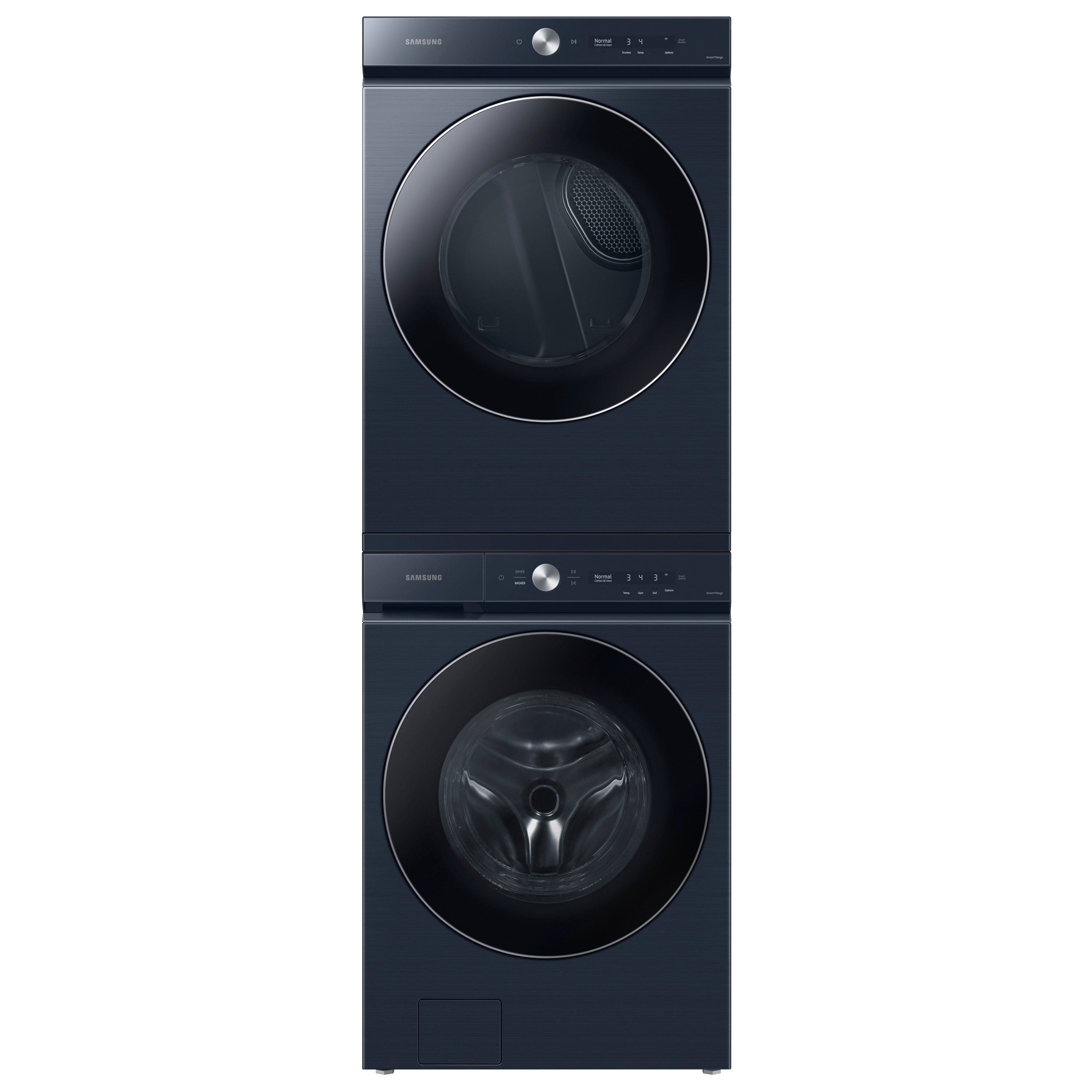 Alt View 18. Samsung - Open Box BESPOKE 7.6 Cu. Ft. Stackable Smart Gas Dryer with Steam and AI Optimal Dry - Brushed Navy.