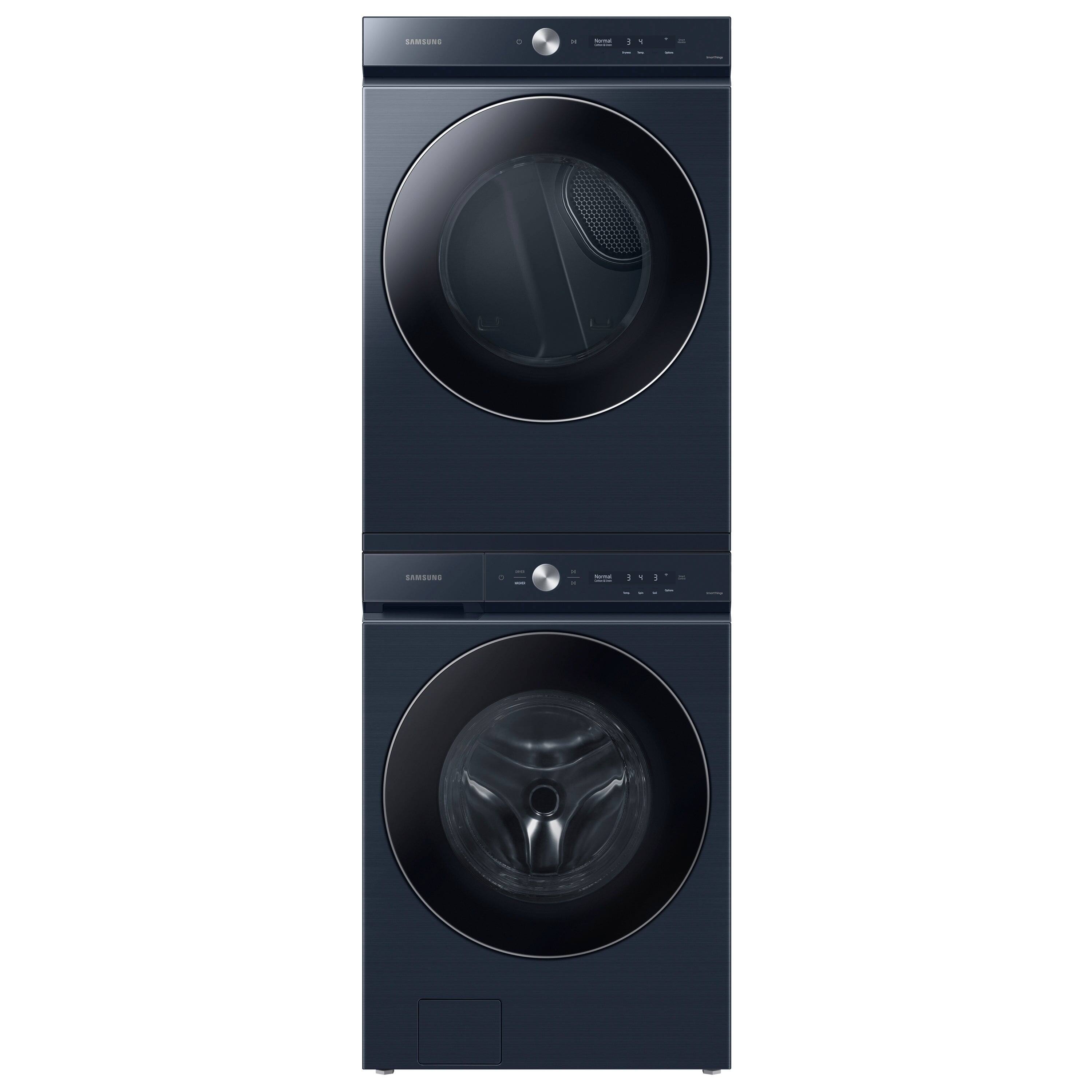 Alt View 18. Samsung - Open Box BESPOKE 7.6 Cu. Ft. Stackable Smart Gas Dryer with Steam and AI Optimal Dry - Brushed Navy.