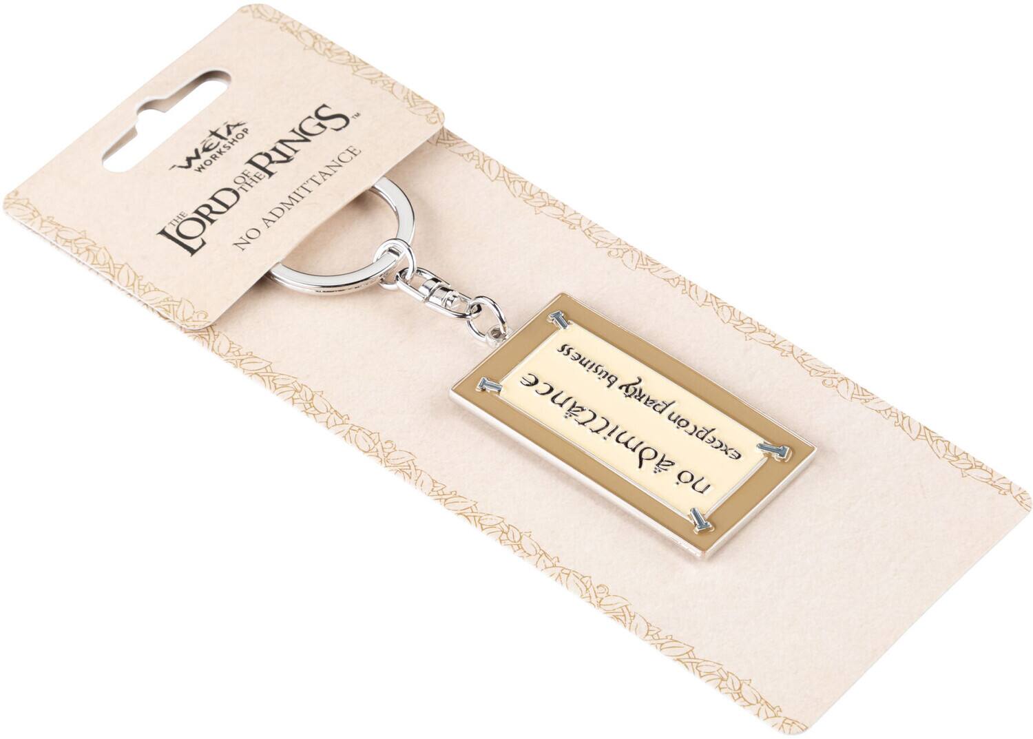 Weta Workshop  
THE LORD OF THE RINGS  
NO ADMITTANCE  

You are not allowed to enter this business party admittance exceptn