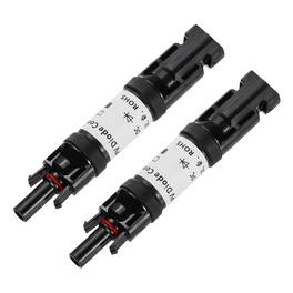 Unique Bargains - 2pcs 20A Built-in Diode Solar Wire Connector Anti-backflow 1000V IP67 Male/Female for PV System - Black