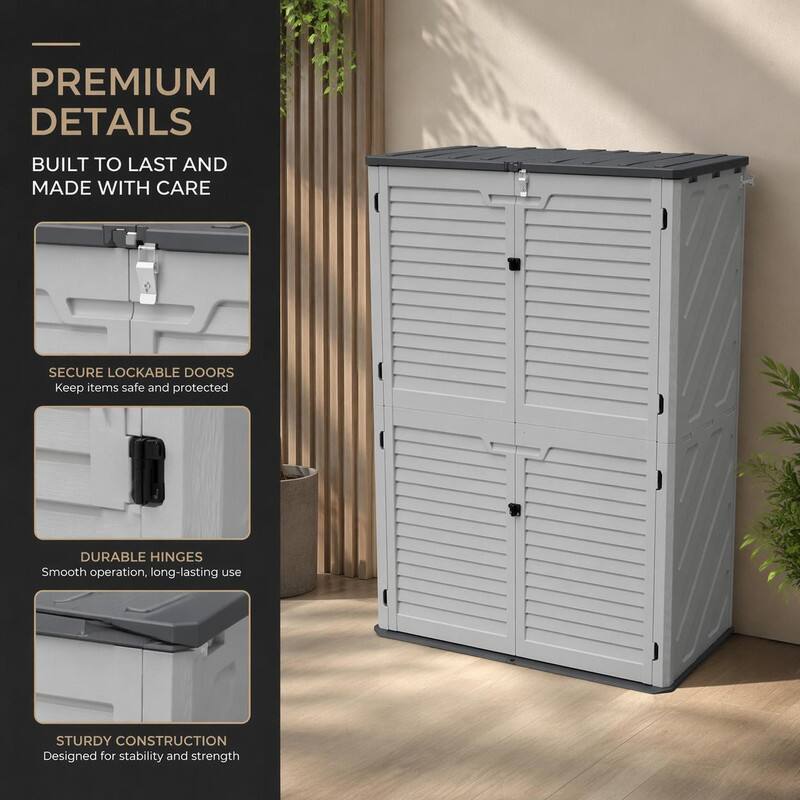 PREMIUM DETAILS  
BUILT TO LAST AND MADE WITH CARE  

SECURE LOCKABLE DOORS  
Keep items safe and protected  

DURABLE HINGES  
Smooth operation, long-lasting use  

STURDY CONSTRUCTION  
Designed for stability and strength