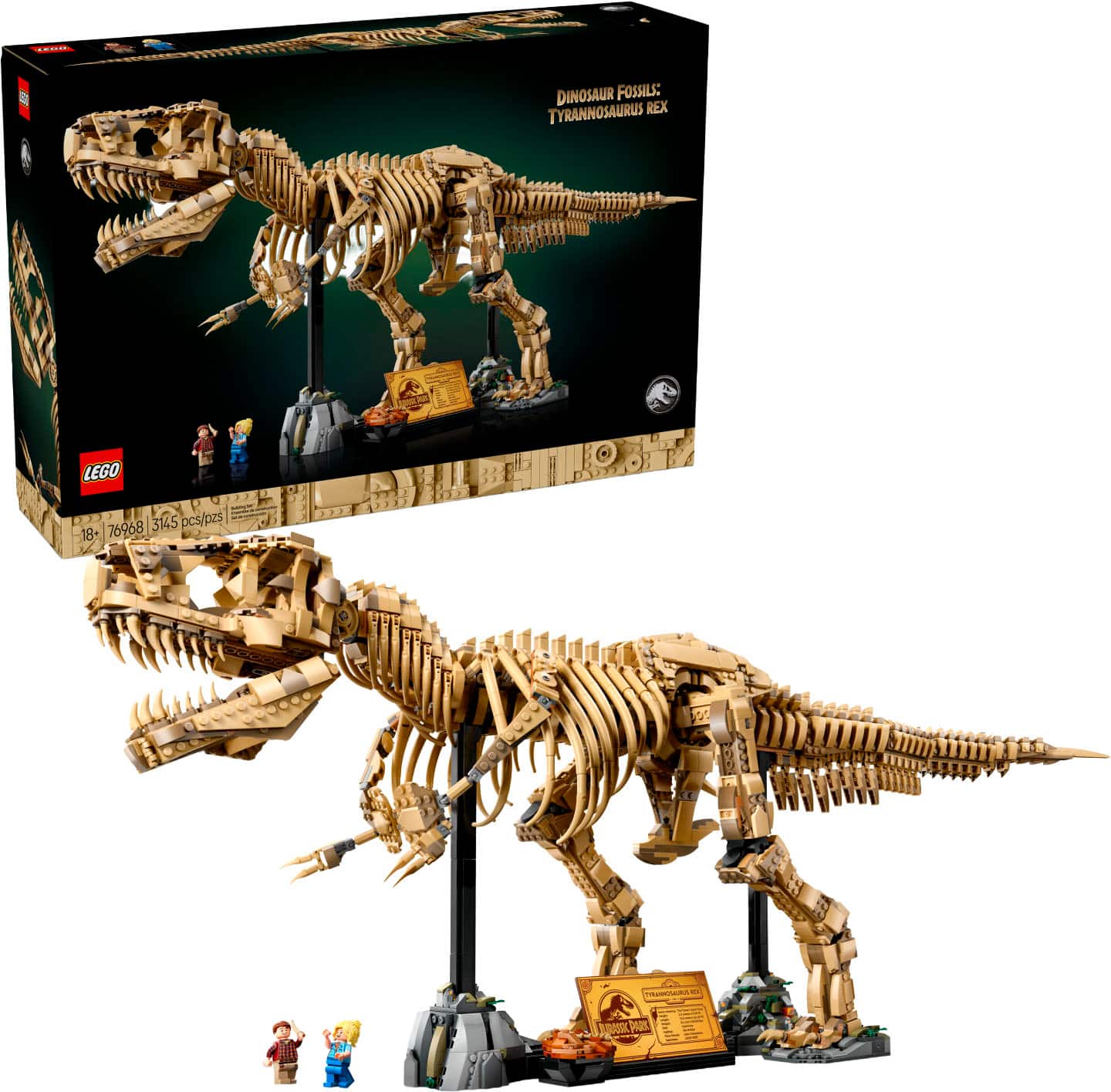 I B DINOSAUR FOSSILS: TYRANNOSAURUS REX LEGO - 76968 3145 pes/pzs 18 W CA - BOUR TeUS A