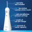 The text on the image is already grouped and correctly stated:

1. 4 specialty tips included
2. 360 tip rotation reaches whole mouth
3. 2 safe and effective pressure settings
4. 4 weeks of use per charge
5. Waterpik
6. 45 seconds of water capacity