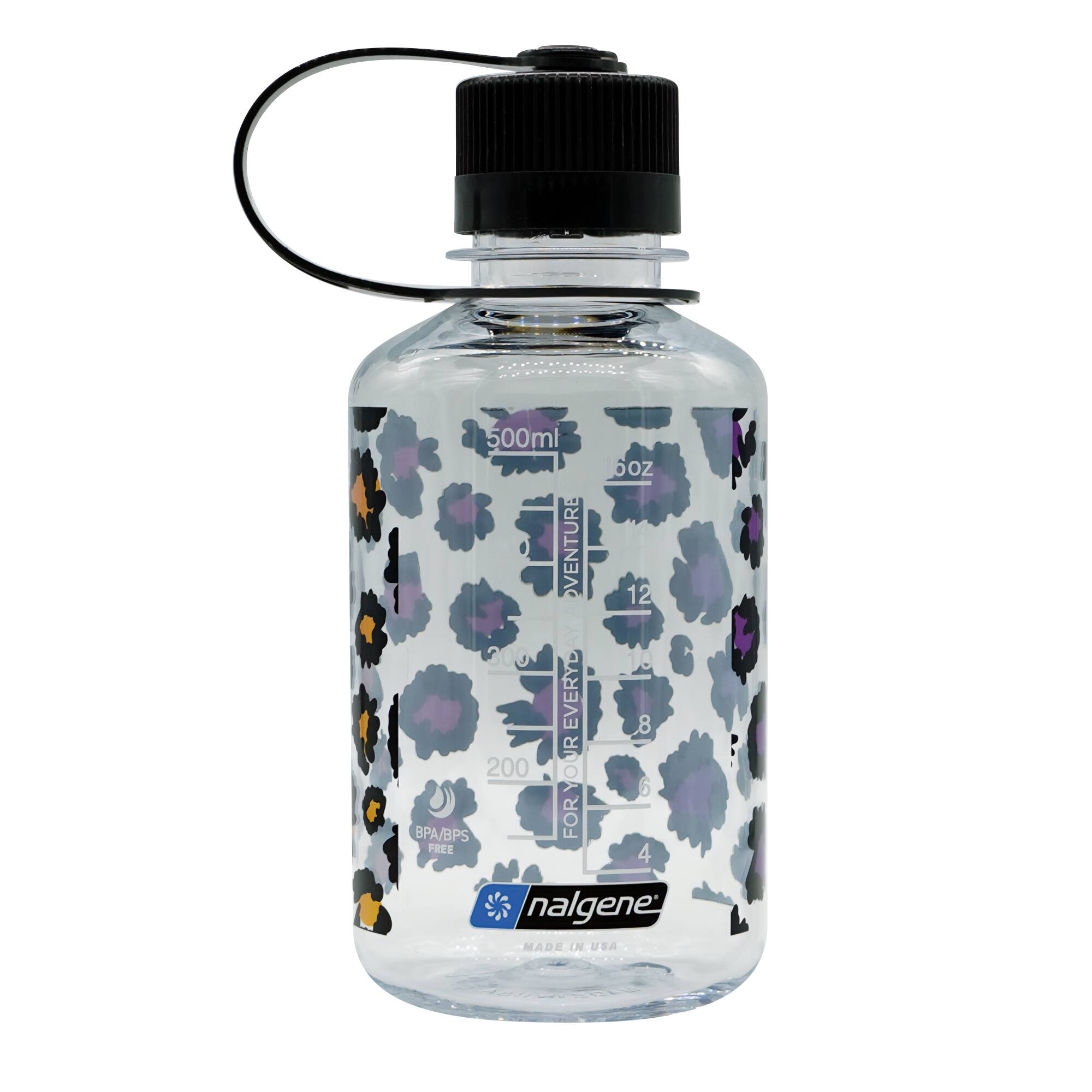 500ml / 16.9oz  
Adventure  
Everyday  
BPA/BPS Free  
Made in USA  
Nalgene