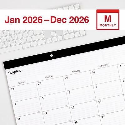 Jan 2026 – Dec 2026  
MONTHLY  

Staples  

Sunday 28  
Monday 29  
Tuesday 30  
Wednesday 31  
Thursday 1  
Friday 2  
Saturday 3  

4  
5  
6  
7  
8  
11  
12  
13  
14  
17  
18  
19  
20  
21  
24  
25  
26  
27  
30  
31