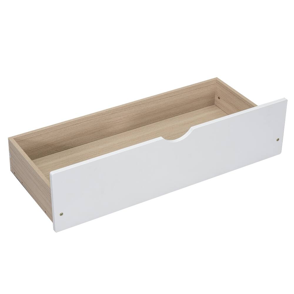 Alt View 8. Loheer - Loheer Twin Over Full Bunk Bed White with Drawers and Ladder - White.