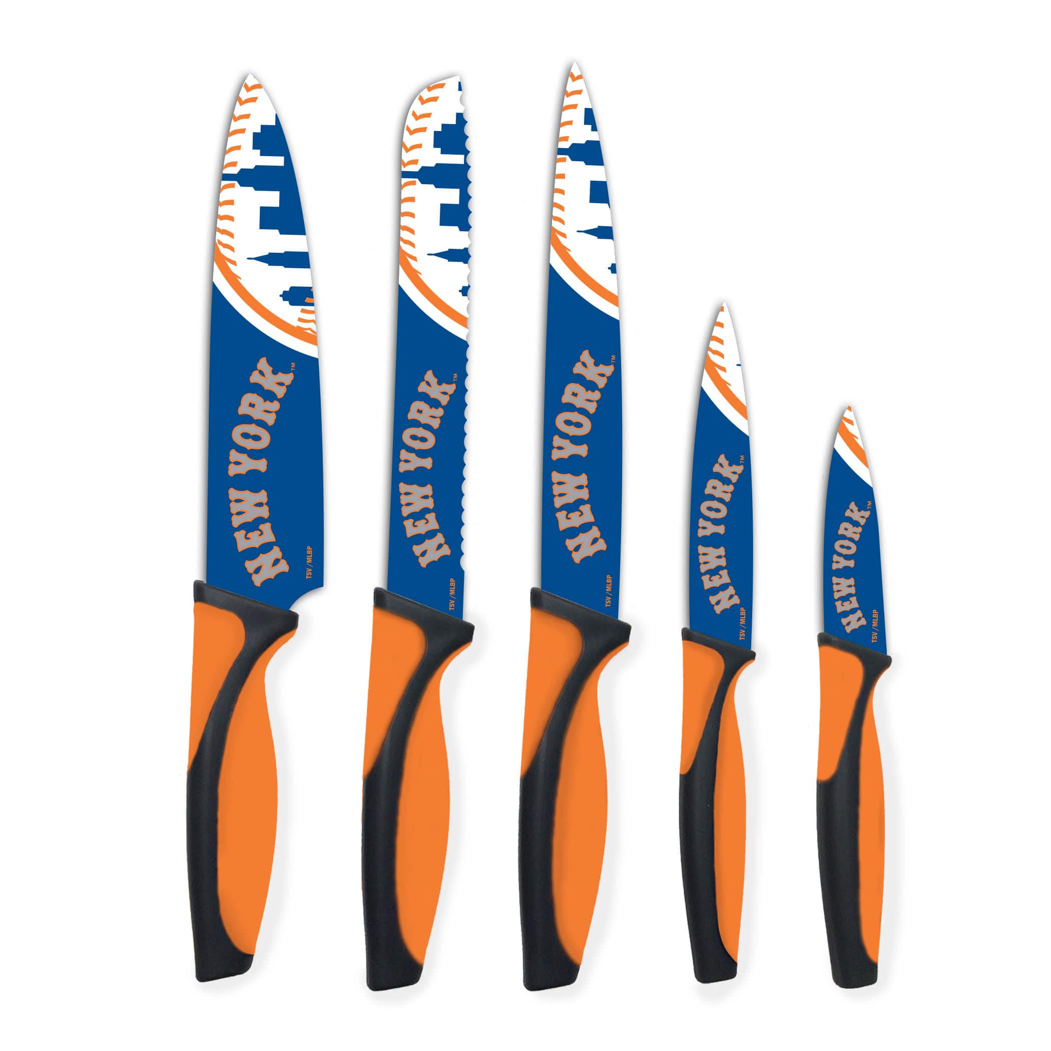 Woodrow - 5-Piece Stainless Steel Cutlery Knife Set - Multicolor