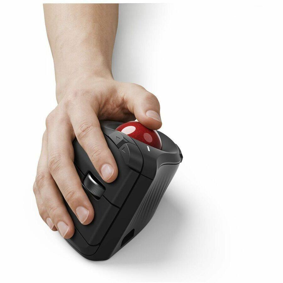 Alt View 5. Kensington - Kensington Pro Fit Ergo Vertical TB675 Trackball - PC, Mac - Optical - Cable/Wireless - Bluetooth/Radio Frequency - 2.40 - Black.