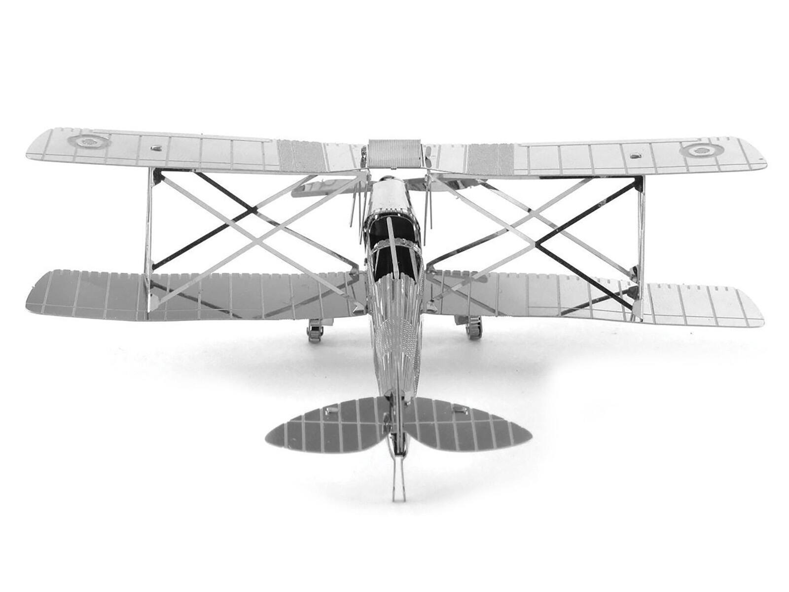 Back. Metal Earth - Model Kit De Havilland Tiger Moth Trainer Aircraft (Moderate Difficulty) Steel Model by Metal Earth - Grey.
