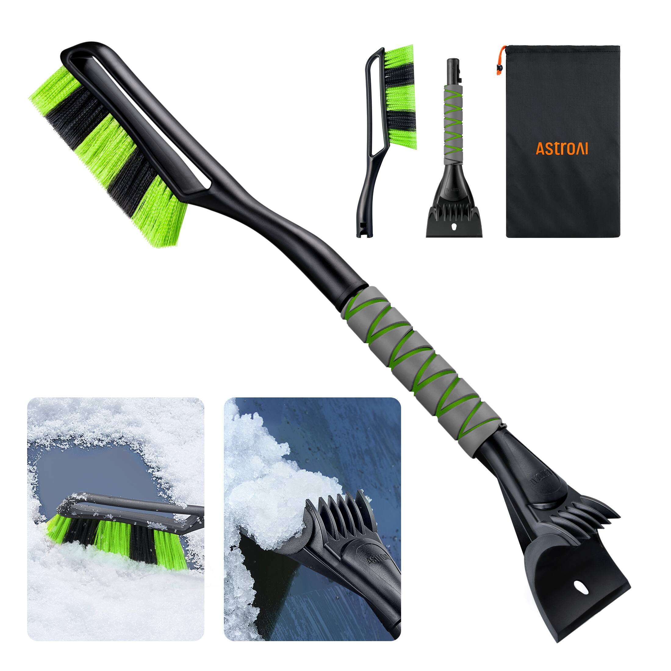 Alt View 1. AstroAI - AstroAI 1 Pack & 2 Pack 27" Snow Brush and Ice Scraper for Cars, Trucks, SUVs - Green.