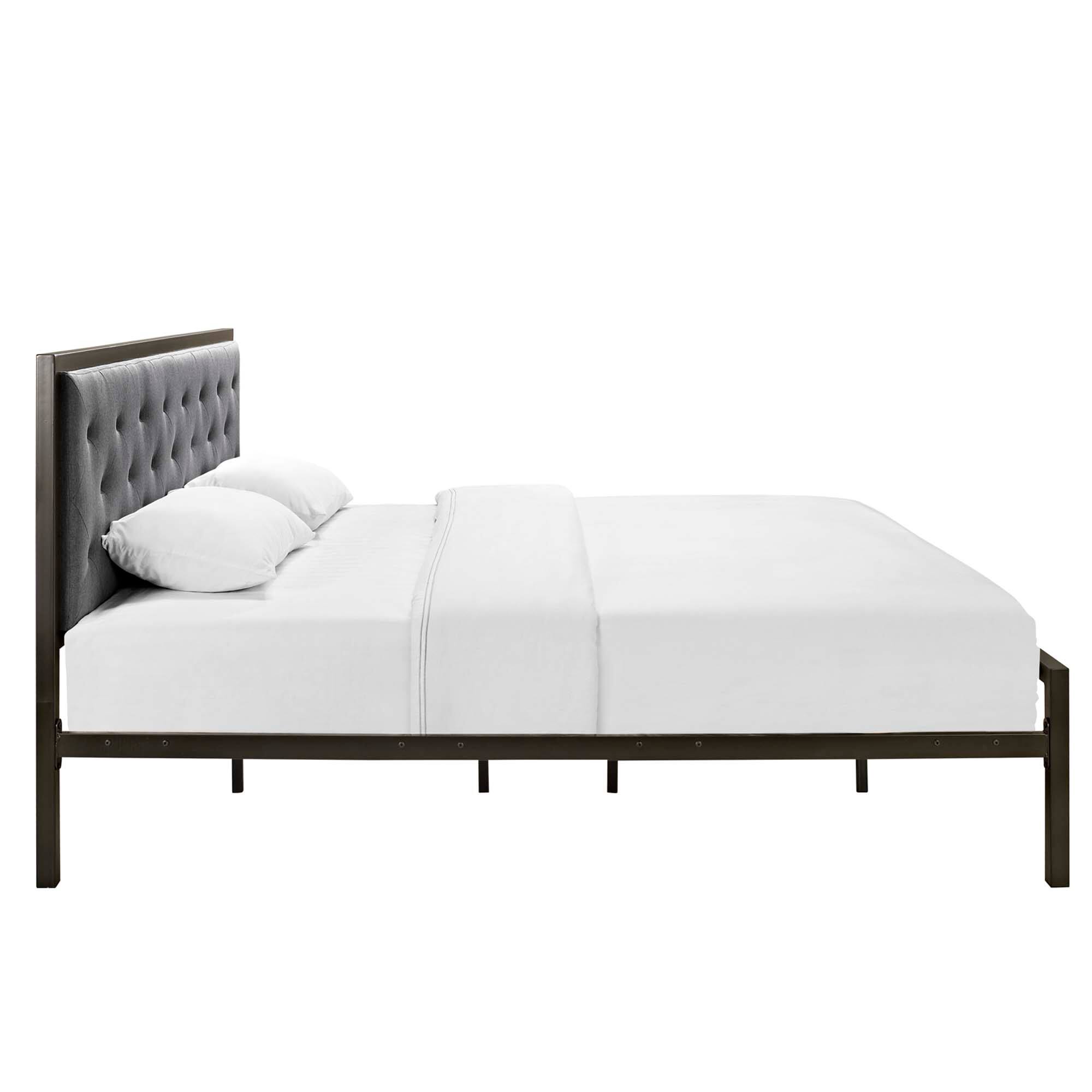 Back. Modway - Ollie Twin Bed Frame - Silver.