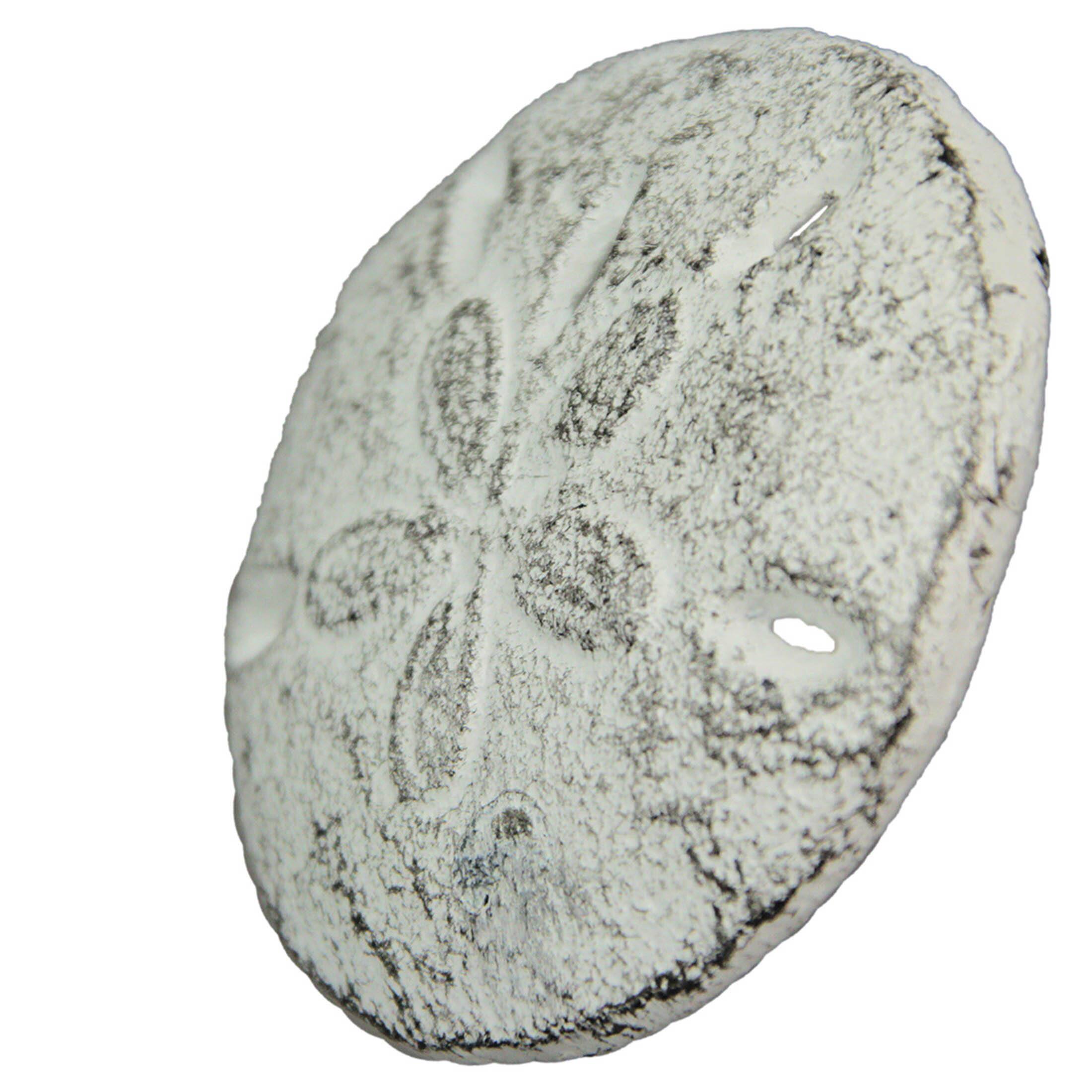 Alt View 1. Zeckos - White Sand Dollar Drawer Pulls – 6-Piece Coastal Knobs for Cabinets - White.