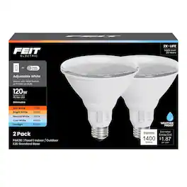 FEIT ELECTRIC - Feit PAR38 E26 (Medium) LED Bulb Adjustable White 120 Watt Equivalence 2 pk