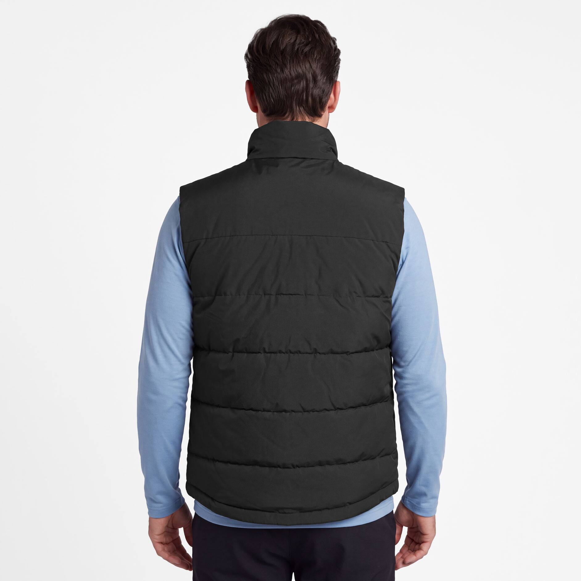 Left. Mobile Warming - Men's Crest 2.0 Down Heated Vest - Black.