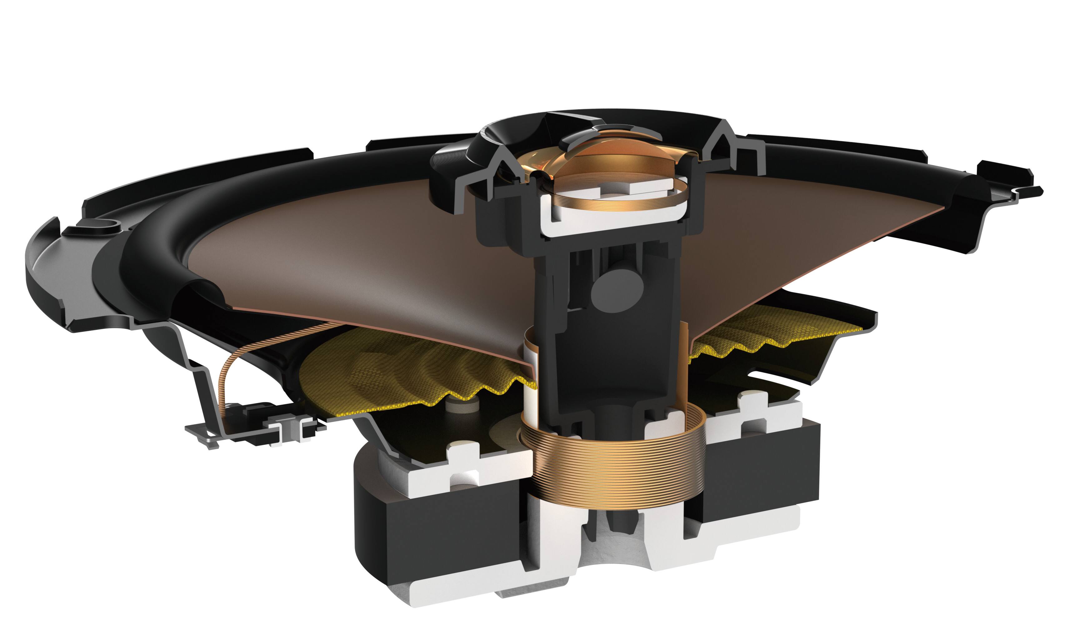 Left. Pioneer - 6-1/2" 2-way Car Speakers Aramid Fiber-reinforced IMPP cone (Pair) - Black.