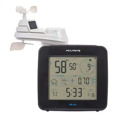 Front. AcuRite - Iris (5-in-1) Weather Station - White/Black.