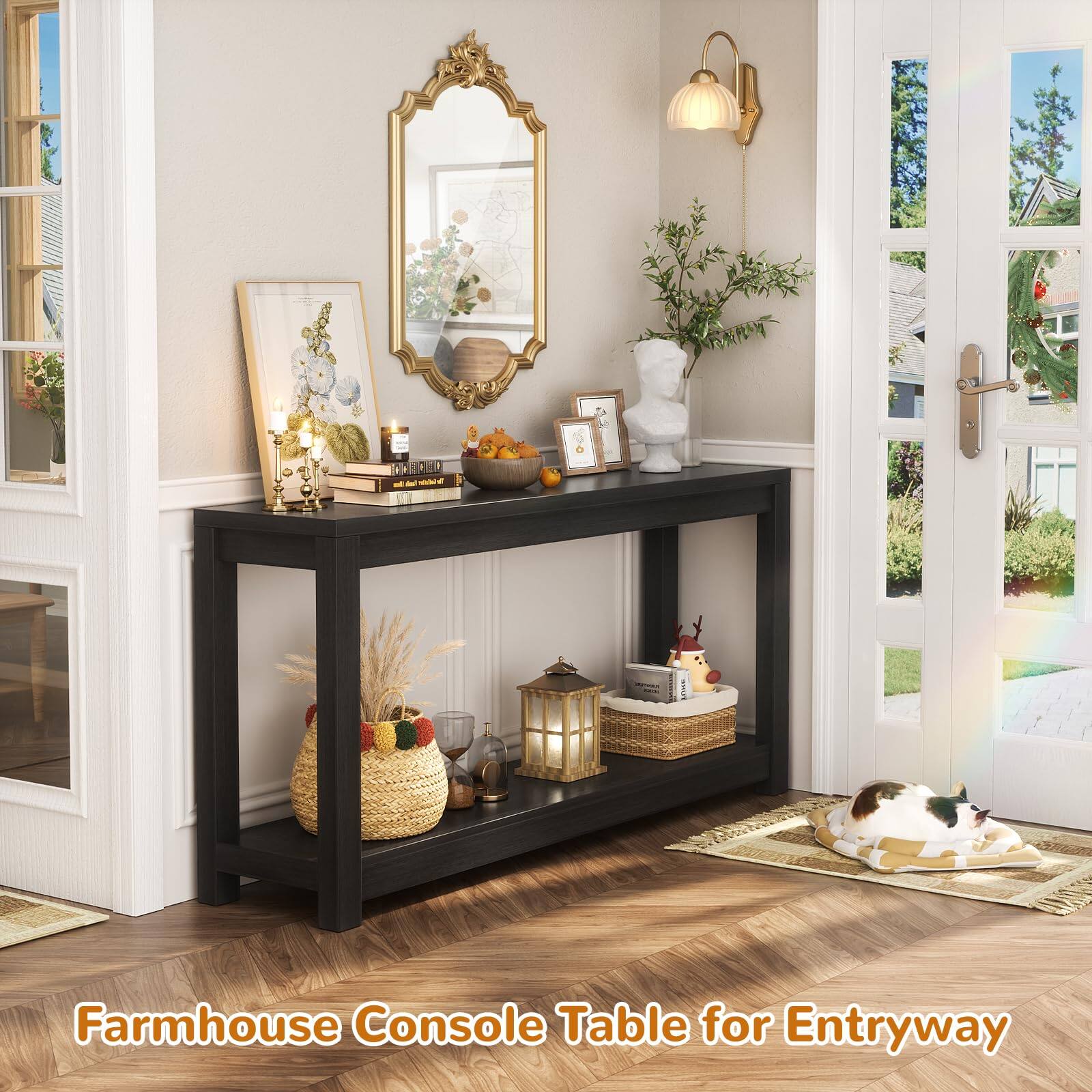 Farmhouse Console Table for Entryway