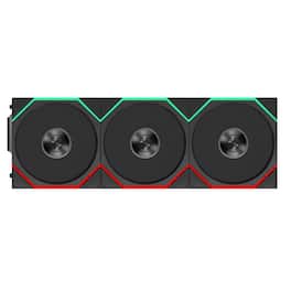 Lian Li - UNI FAN TL Flex 120mm Reverse Blade ARGB Fan, 3 Pack, Infinity Mirror, Controller Included (12RTL1F3B) - Black