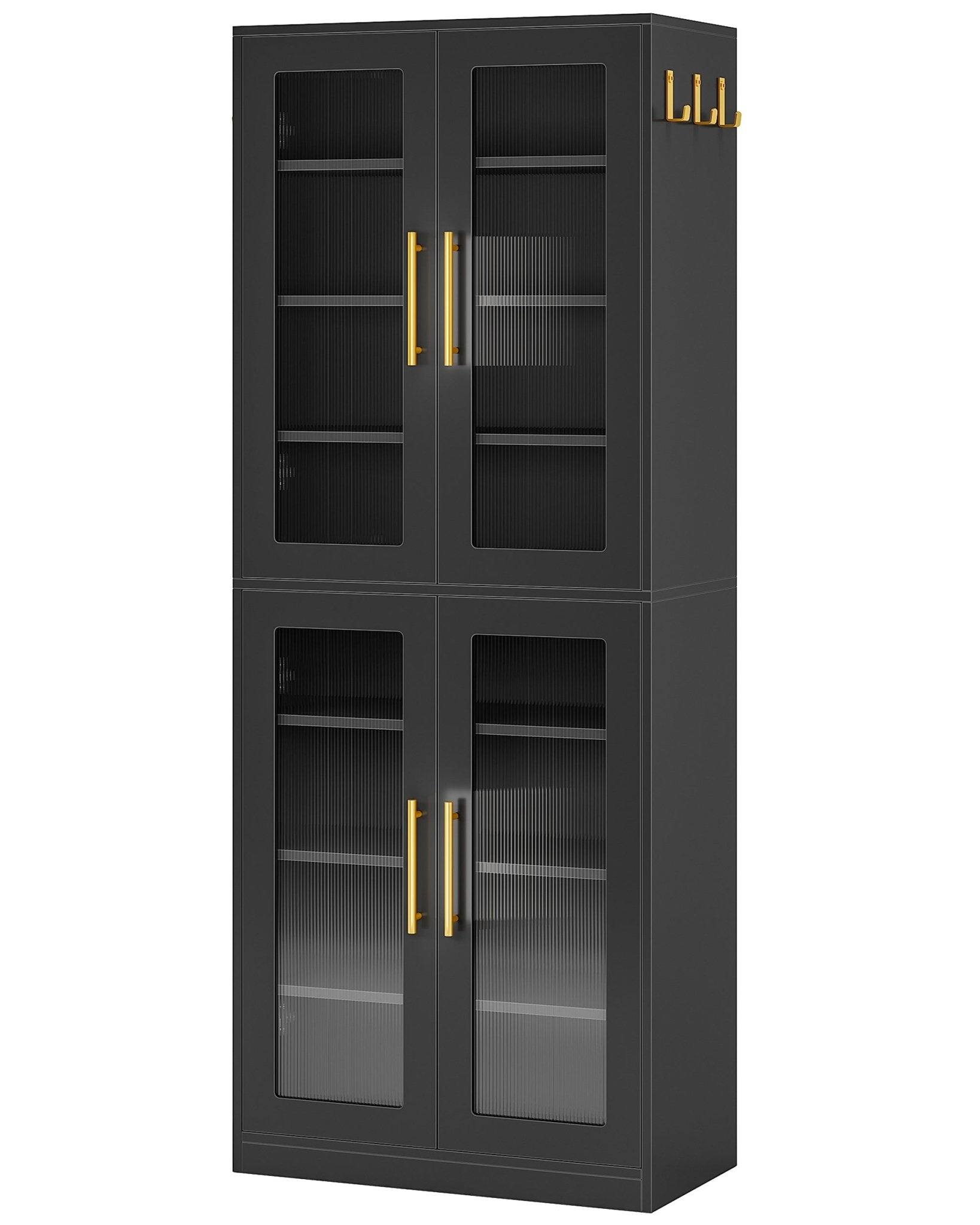 Alt View 3. Tribesigns - Office Storage Cabinet with Storage Shelves, for Everyday Organization in Workspaces and Office Reception Areas - Black.
