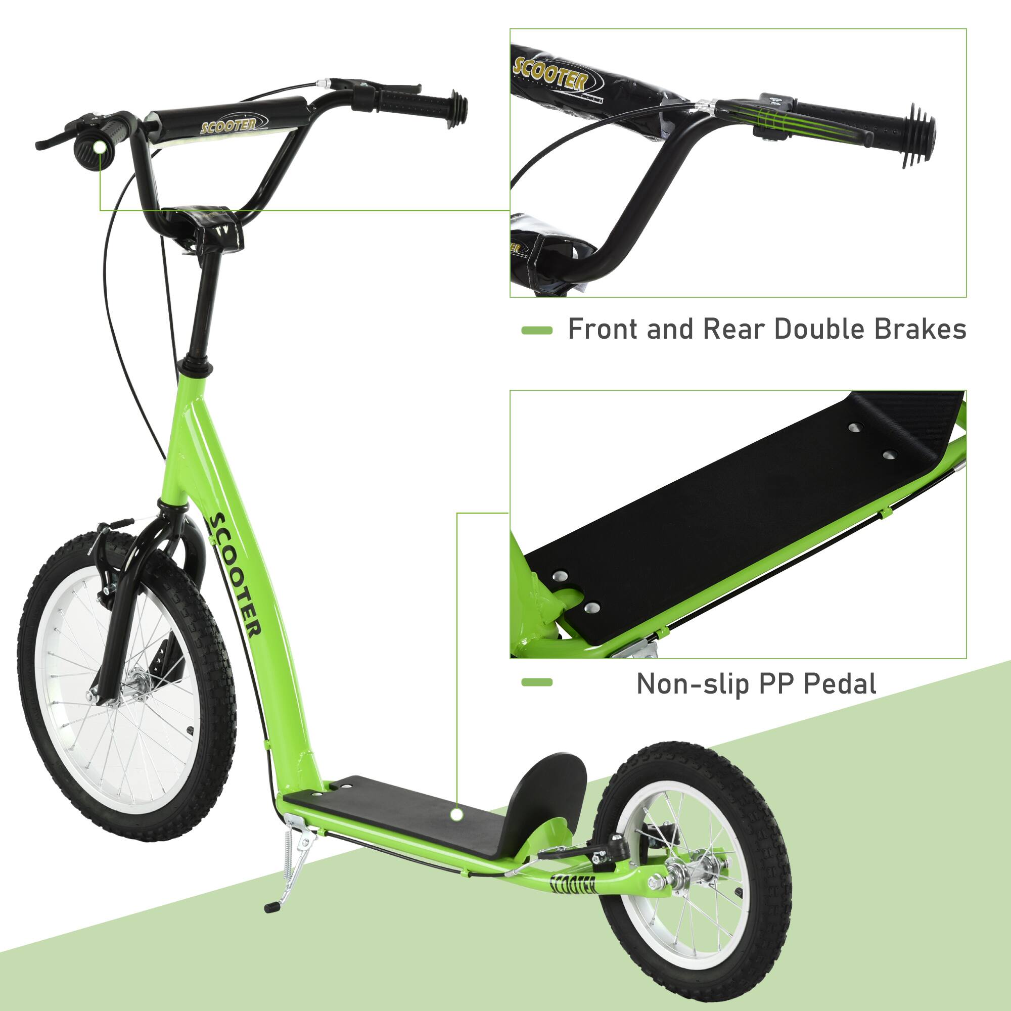 - Front and Rear Double Brakes
- Non-slip PP Pedal
