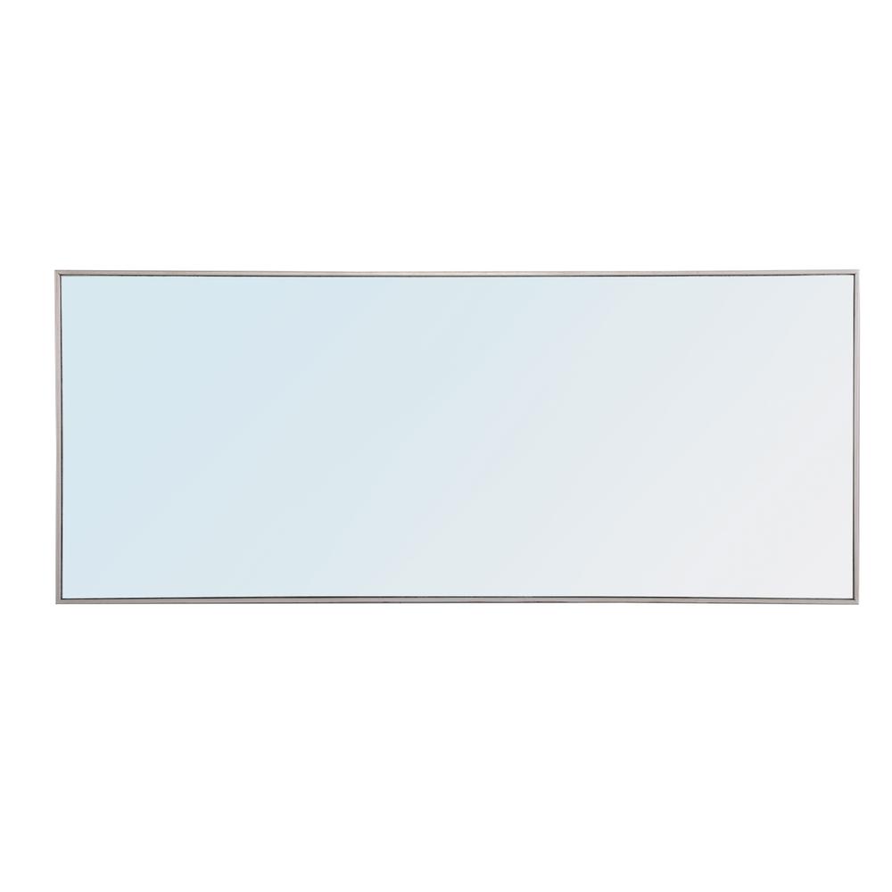 Alt View 7. Elegant Decor - Metal frame Rectangle Mirror 30 inch Silver - Silver.