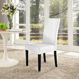 Confer Dining Vinyl Side Chair by Modway - White