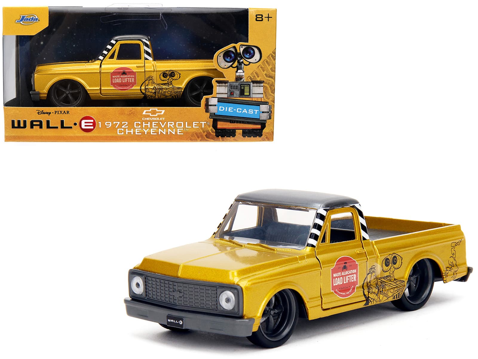"1972 Chevrolet Cheyenne Pickup Truck Gold Metallic with Gray Top ""Wall-E"" (2008) Movie 1/32 Diecast Car Model by Jada - Multicolor" price history on PriceWatchPro
