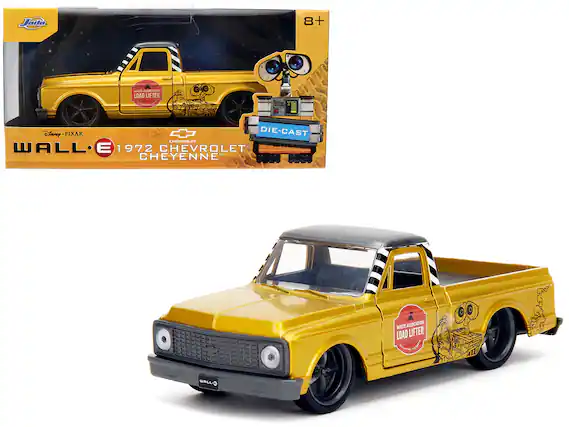 Jada 8+
Disney PIXAR DIE-CAST
1972 CHEVROLET CHEYENNE
WALL-E
WASTE ALLOCATION LOAD LIFTER
DIE-CAST
WASTE ALLOCATION LOAD LIFTER