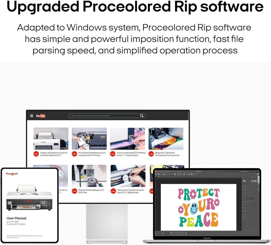 Pr Rip Software Procolored Procolored F8 Panda DTF Printer 8.2