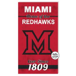 Jardine - Miami University RedHawks 11'' x 20'' Home Of The Sign - Red