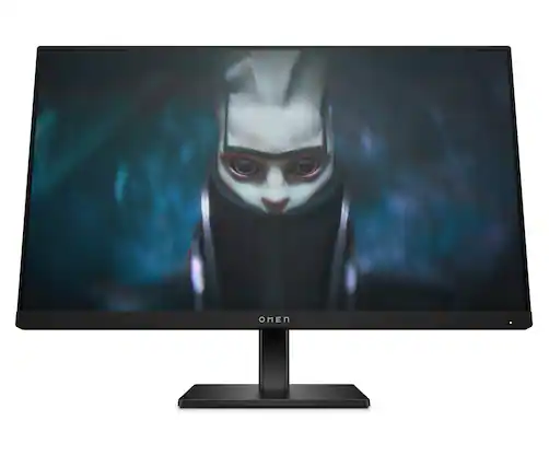 Front. HP OMEN - 23.8" IPS LED FHD FreeSync Premium Monitor (DisplayPort, HDMI) - Black.