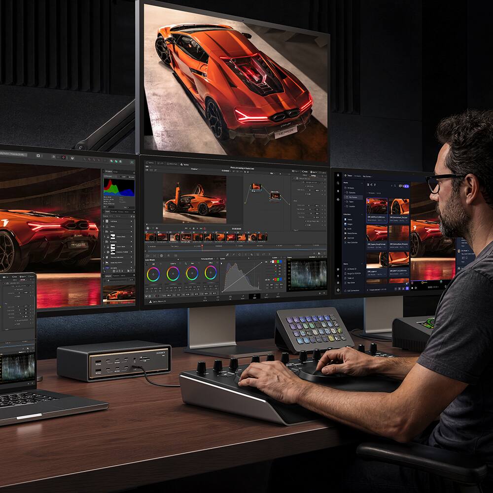 Alt View 8. iVANKY - Thunderbolt 5 Docking Station 26-in-1 Quad 6K/Triple 8K Display For M1-M5 Pro/Max with Thunderbolt 5 Cable,PD 240W,10GbE.