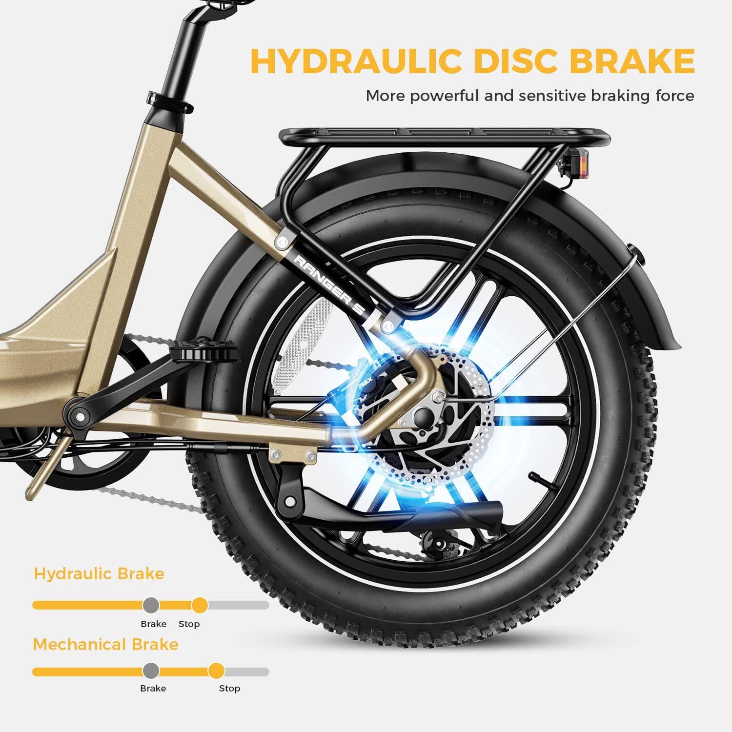HYDRAULIC DISC BRAKE More powerful and sensitive braking force.