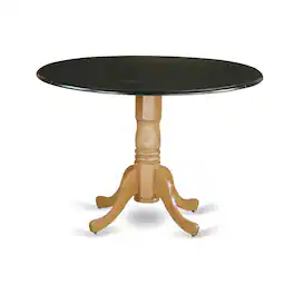 East West Furniture - Dining Table - Black & Oak