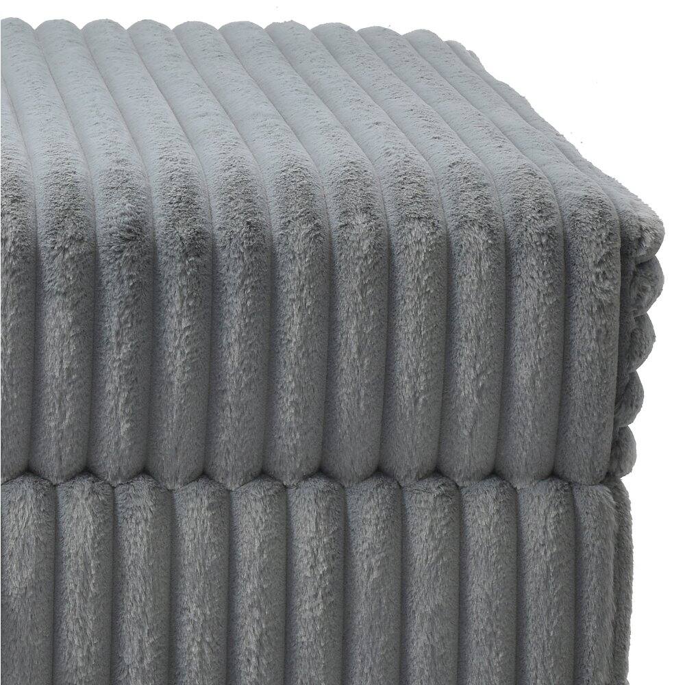 Alt View 1. Glory Furniture - Teddy Ottoman - Gray.