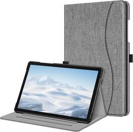 Fintie - Multi-Angle Viewing Case for Samsung Galaxy Tab A11+ / Tab A9+ 11 Inch, With Front Card Pocket, Vegan Leather Exterior - Gray