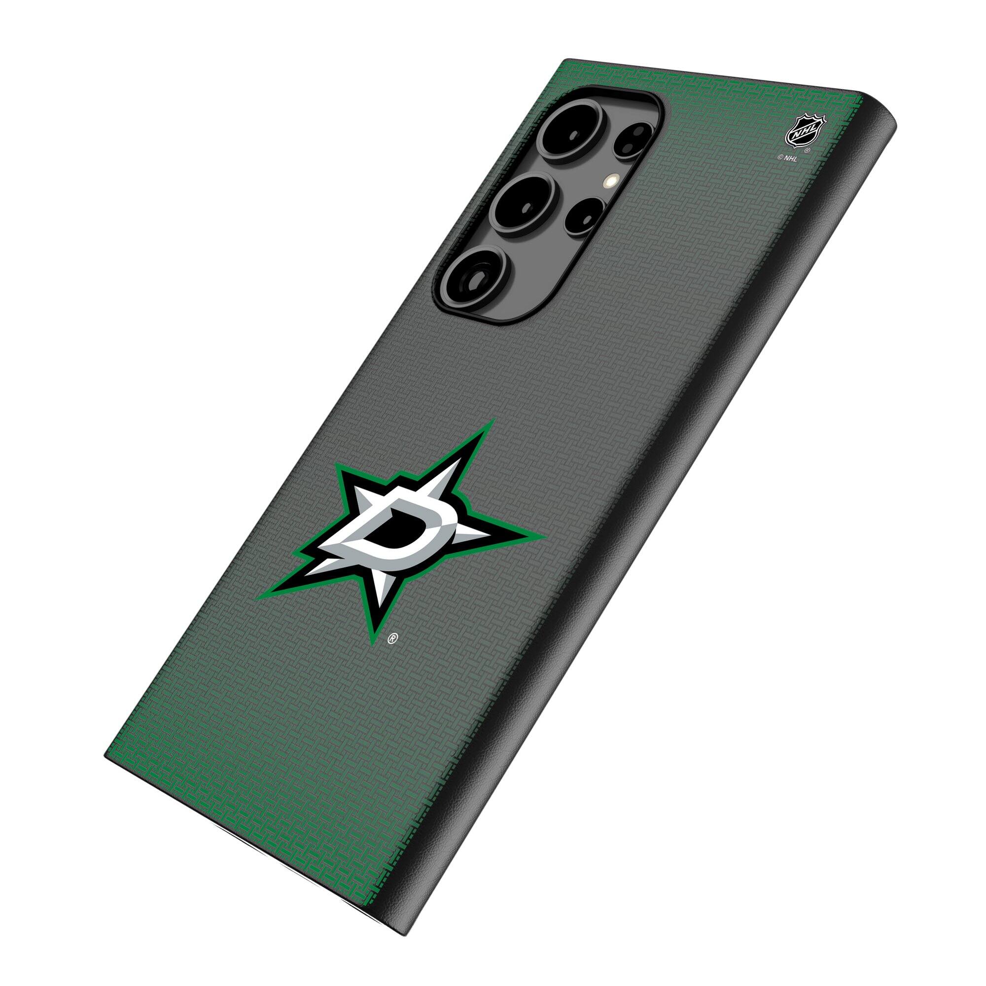 Alt View 1. Keyscaper - Dallas Stars Linen Galaxy Magnetic Bump Case - S25 - Black.