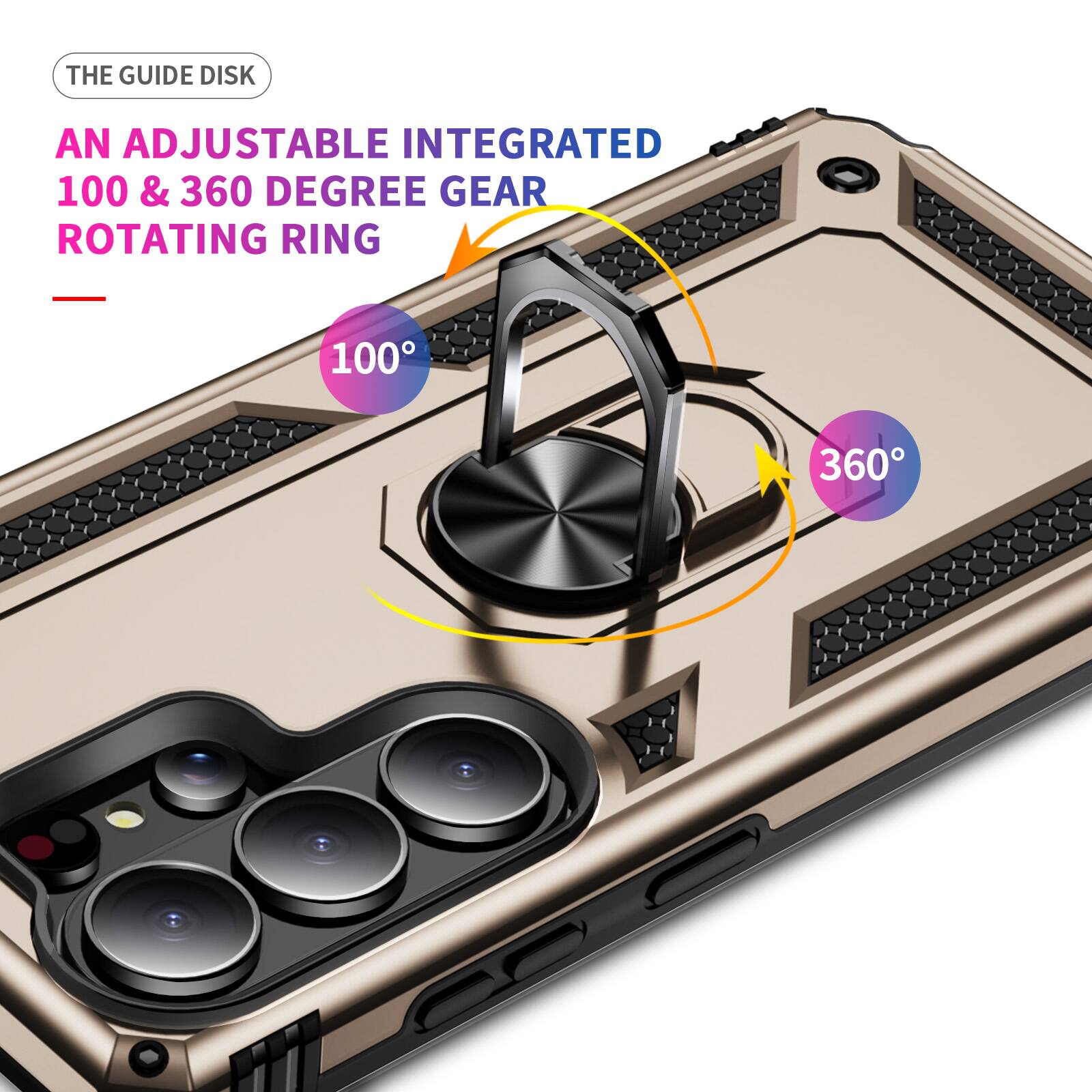 THE GUIDE DISK  
AN ADJUSTABLE INTEGRATED 100 & 360 DEGREE GEAR ROTATING RING  
100°  
360°