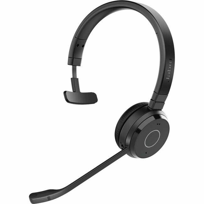 Front. Jabra - Jabra Evolve 65 TE Headset - Mono - Wireless - Bluetooth - 100 ft - 20 Hz to 20 kHz - Over-the-head, On-ear - Monaural - Blue.