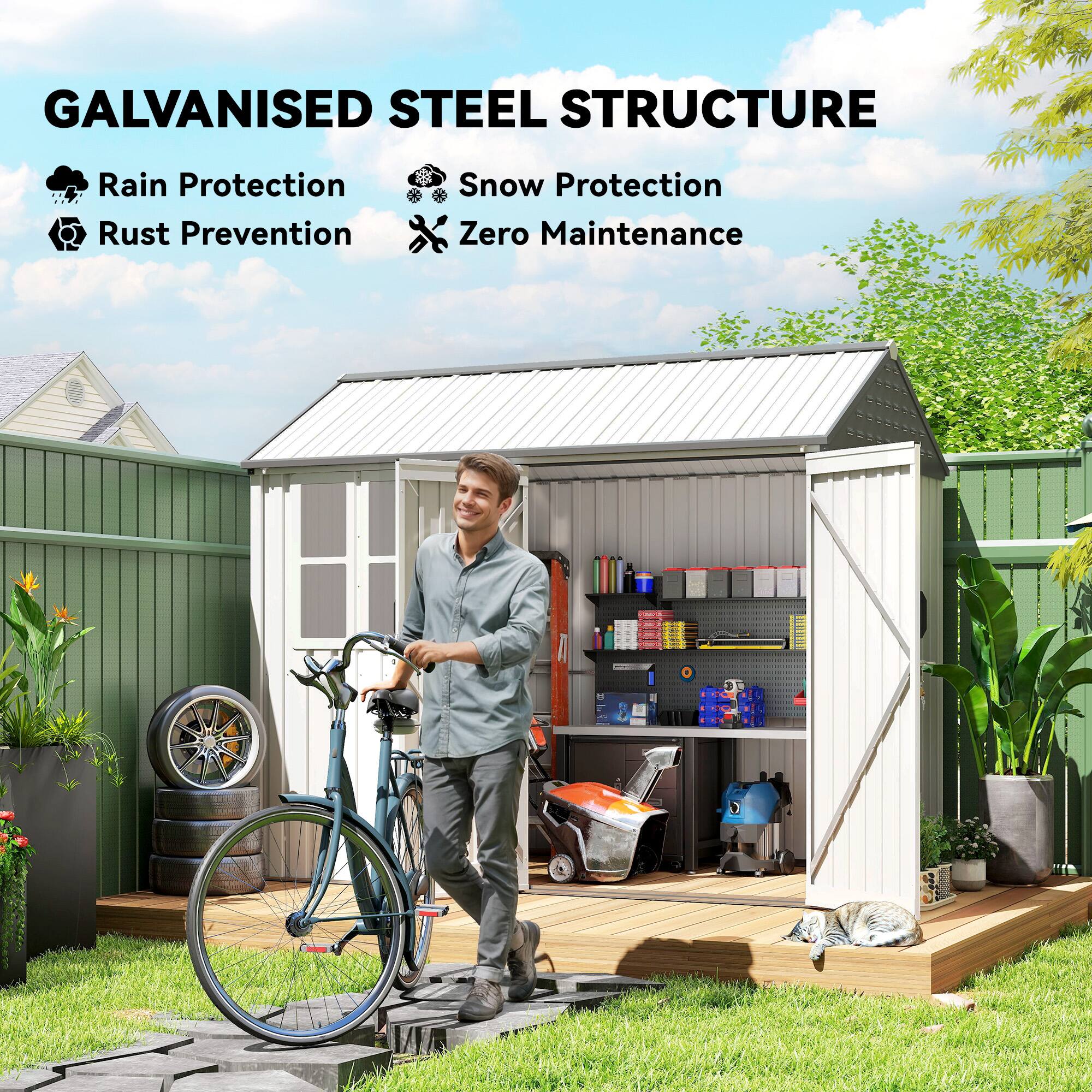GALVANISED STEEL STRUCTURE

- Rain Protection
- Rust Prevention
- Snow Protection
- Zero Maintenance
