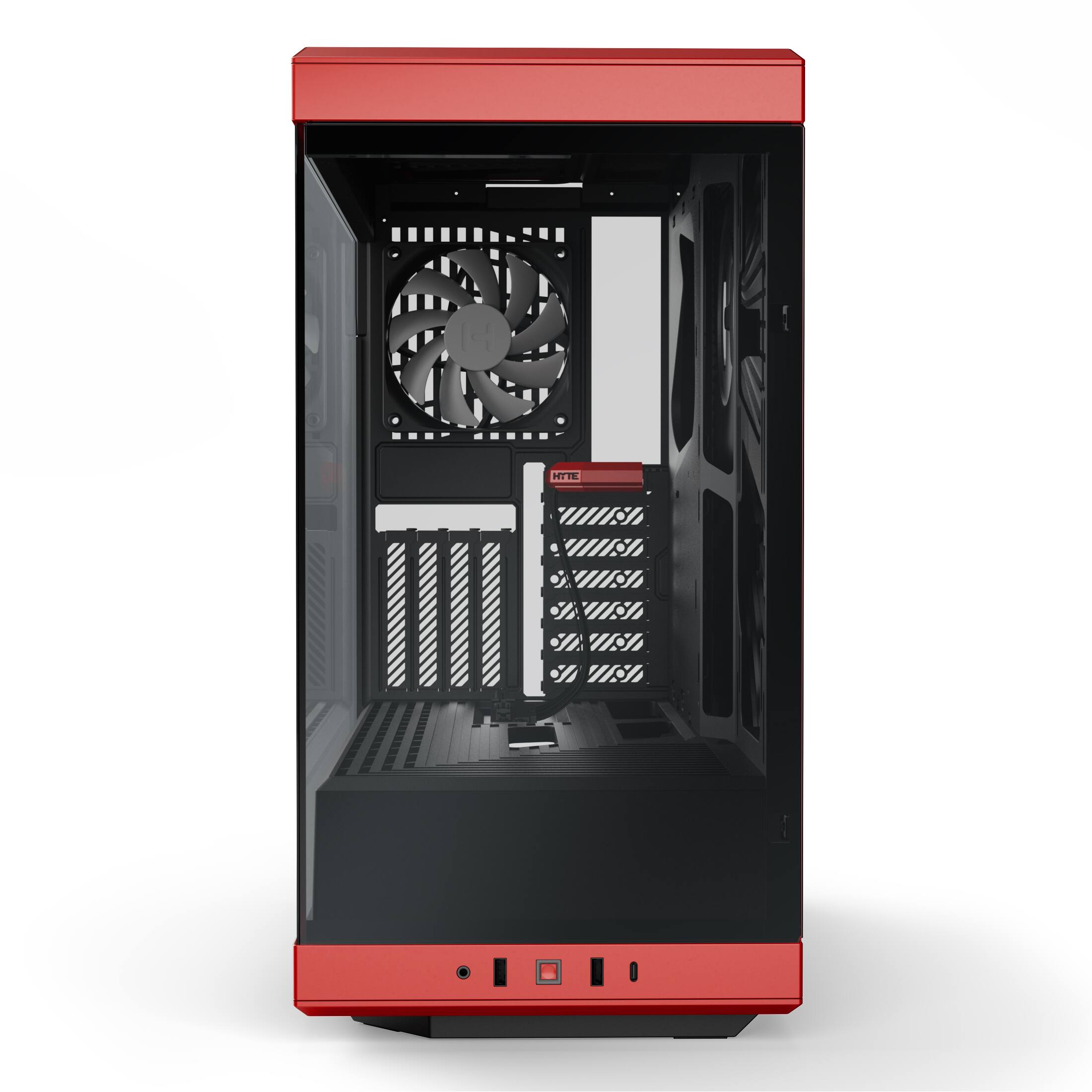 Alt View 11. HYTE - Y40 ATX Mid-Tower PC Case - Red.