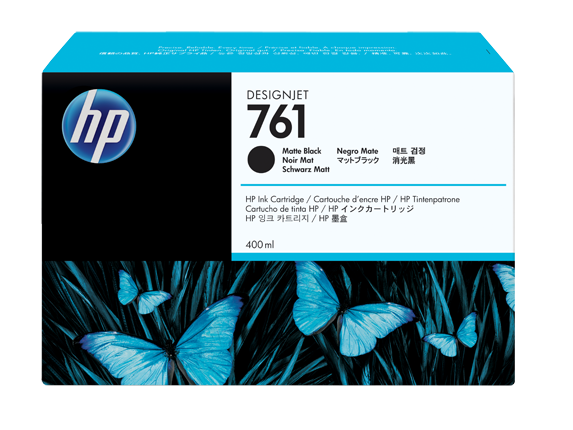 HP - 761 400-ml Matte Black DesignJet Ink Cartridge, CM991A